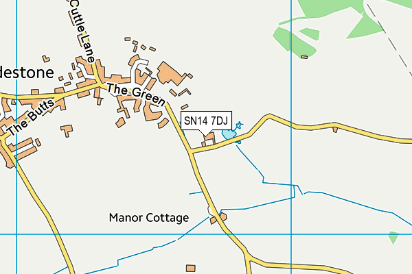 SN14 7DJ map - OS VectorMap District (Ordnance Survey) SN14 7DJ map - OS VectorMap District (Ordnance Survey)