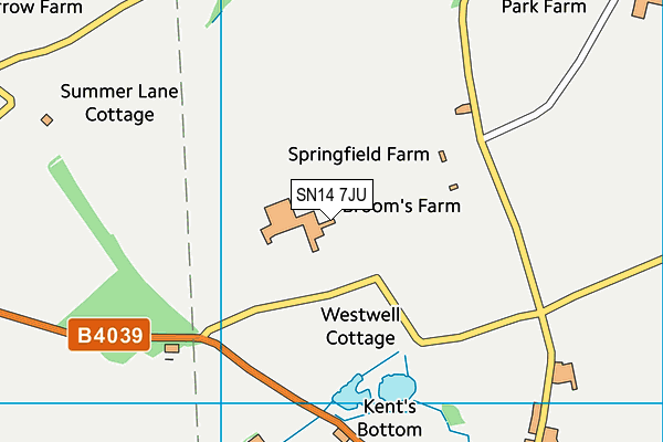 SN14 7JU map - OS VectorMap District (Ordnance Survey) SN14 7JU map - OS VectorMap District (Ordnance Survey)