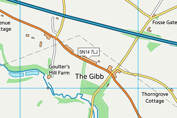 SN14 7LJ map - OS VectorMap District (Ordnance Survey)