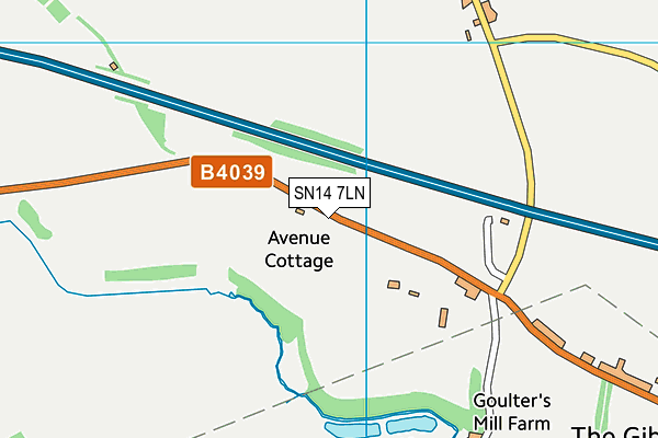 SN14 7LN map - OS VectorMap District (Ordnance Survey) SN14 7LN map - OS VectorMap District (Ordnance Survey)