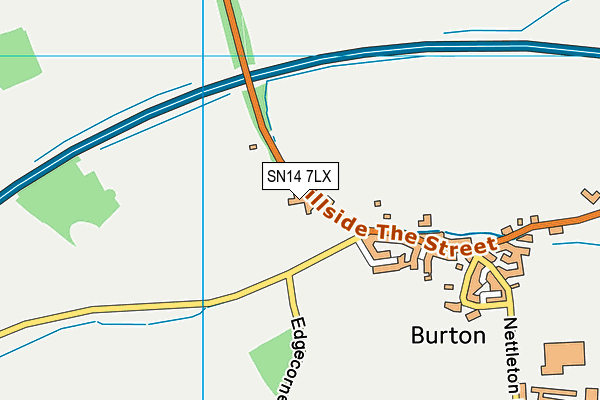 SN14 7LX map - OS VectorMap District (Ordnance Survey) SN14 7LX map - OS VectorMap District (Ordnance Survey)