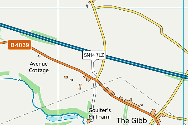 SN14 7LZ map - OS VectorMap District (Ordnance Survey)