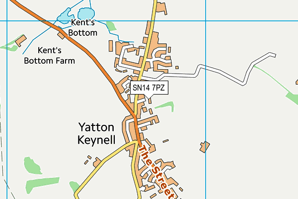 SN14 7PZ map - OS VectorMap District (Ordnance Survey) SN14 7PZ map - OS VectorMap District (Ordnance Survey)