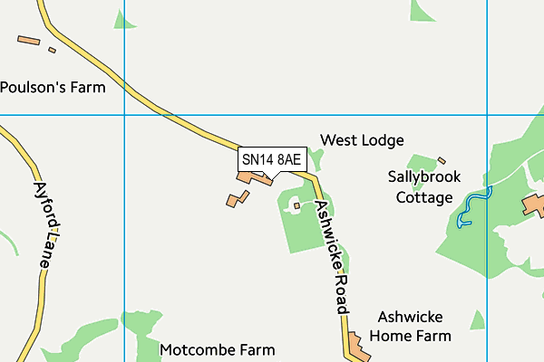 SN14 8AE map - OS VectorMap District (Ordnance Survey) SN14 8AE map - OS VectorMap District (Ordnance Survey)