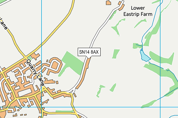 SN14 8AX map - OS VectorMap District (Ordnance Survey) SN14 8AX map - OS VectorMap District (Ordnance Survey)