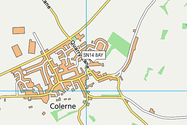 SN14 8AY map - OS VectorMap District (Ordnance Survey) SN14 8AY map - OS VectorMap District (Ordnance Survey)
