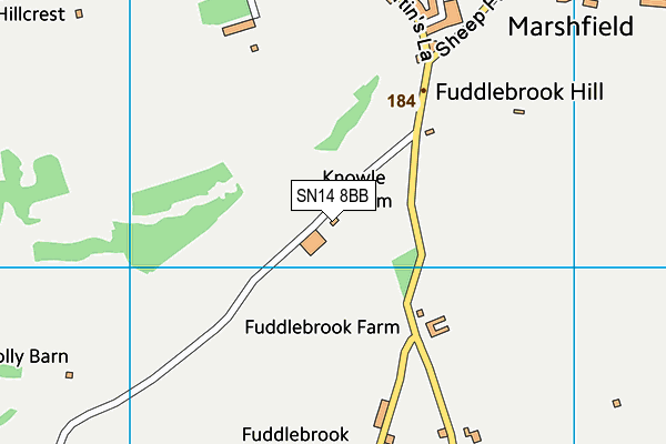 SN14 8BB map - OS VectorMap District (Ordnance Survey) SN14 8BB map - OS VectorMap District (Ordnance Survey)