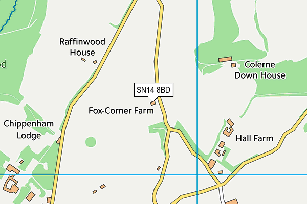 SN14 8BD map - OS VectorMap District (Ordnance Survey)