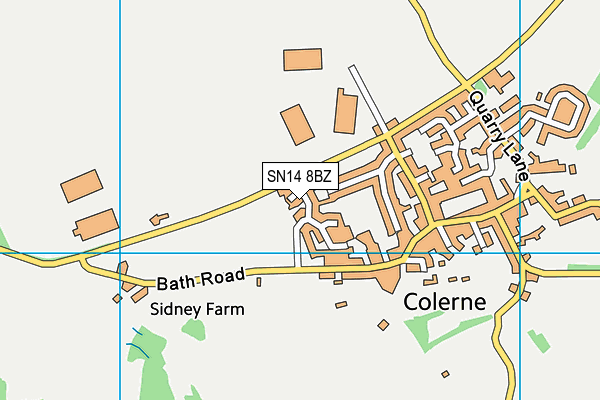 SN14 8BZ map - OS VectorMap District (Ordnance Survey) SN14 8BZ map - OS VectorMap District (Ordnance Survey)