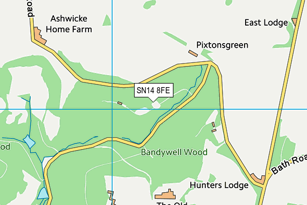 SN14 8FE map - OS VectorMap District (Ordnance Survey) SN14 8FE map - OS VectorMap District (Ordnance Survey)