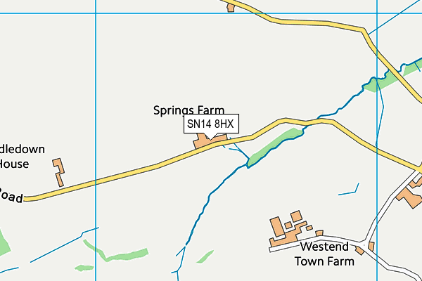 SN14 8HX map - OS VectorMap District (Ordnance Survey) SN14 8HX map - OS VectorMap District (Ordnance Survey)