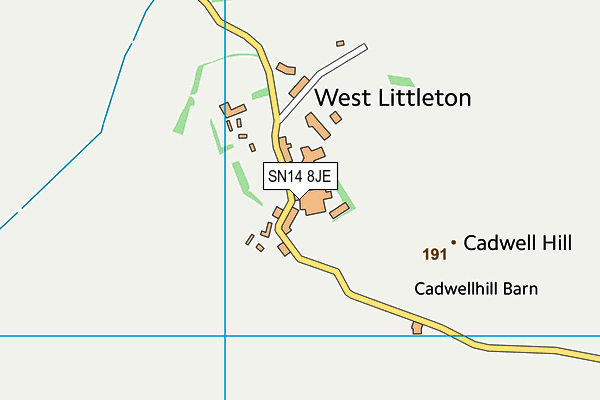 SN14 8JE map - OS VectorMap District (Ordnance Survey)