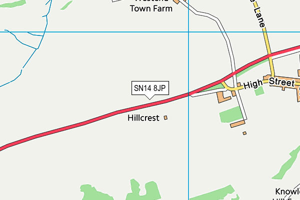 SN14 8JP map - OS VectorMap District (Ordnance Survey) SN14 8JP map - OS VectorMap District (Ordnance Survey)