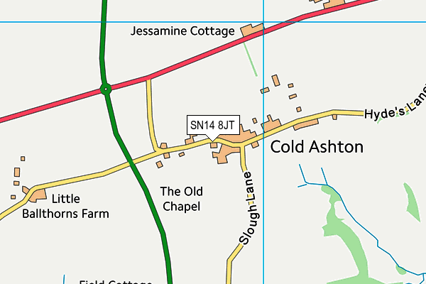 SN14 8JT map - OS VectorMap District (Ordnance Survey)
