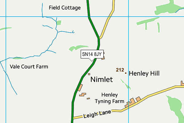 SN14 8JY map - OS VectorMap District (Ordnance Survey)