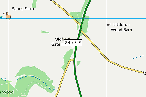 SN14 8LF map - OS VectorMap District (Ordnance Survey) SN14 8LF map - OS VectorMap District (Ordnance Survey)