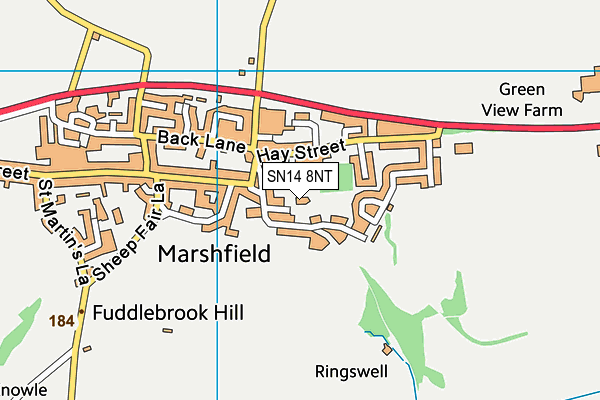 SN14 8NT map - OS VectorMap District (Ordnance Survey) SN14 8NT map - OS VectorMap District (Ordnance Survey)