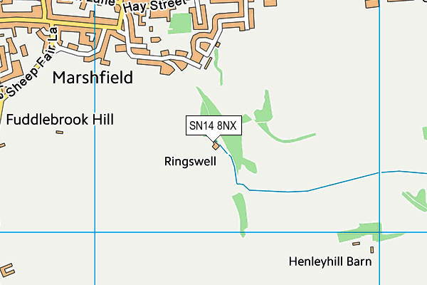 SN14 8NX map - OS VectorMap District (Ordnance Survey)