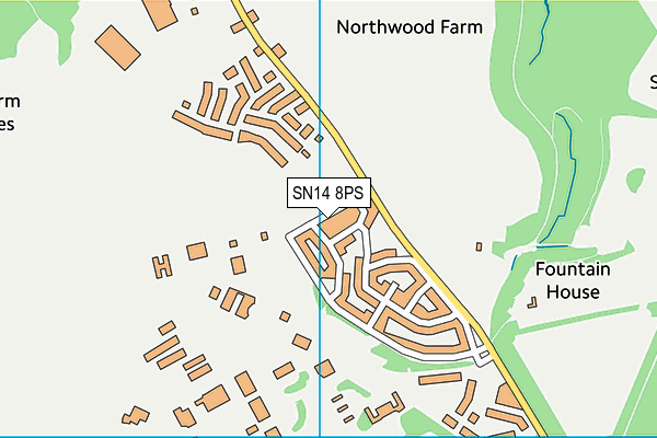 SN14 8PS map - OS VectorMap District (Ordnance Survey) SN14 8PS map - OS VectorMap District (Ordnance Survey)