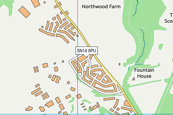 SN14 8PU map - OS VectorMap District (Ordnance Survey) SN14 8PU map - OS VectorMap District (Ordnance Survey)