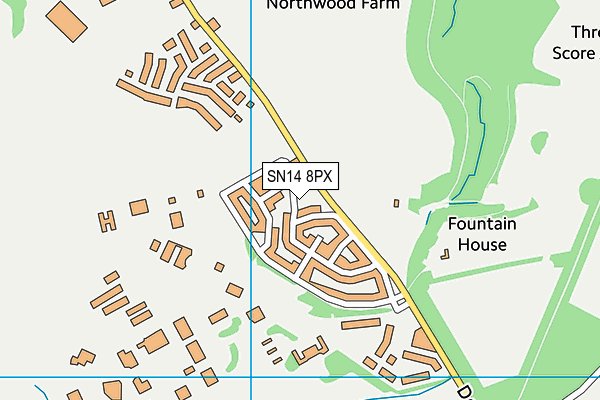 SN14 8PX map - OS VectorMap District (Ordnance Survey) SN14 8PX map - OS VectorMap District (Ordnance Survey)