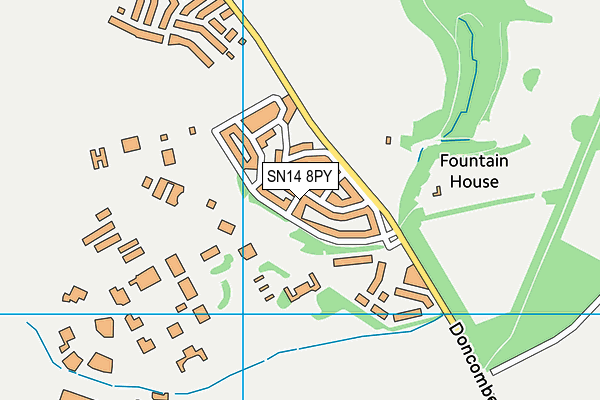 SN14 8PY map - OS VectorMap District (Ordnance Survey) SN14 8PY map - OS VectorMap District (Ordnance Survey)