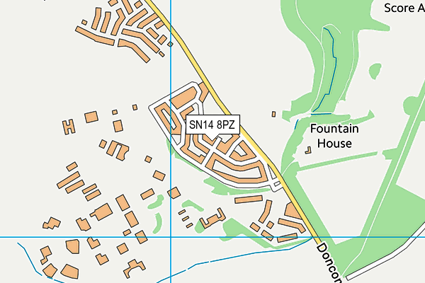 SN14 8PZ map - OS VectorMap District (Ordnance Survey) SN14 8PZ map - OS VectorMap District (Ordnance Survey)