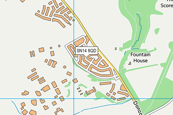 SN14 8QD map - OS VectorMap District (Ordnance Survey) SN14 8QD map - OS VectorMap District (Ordnance Survey)