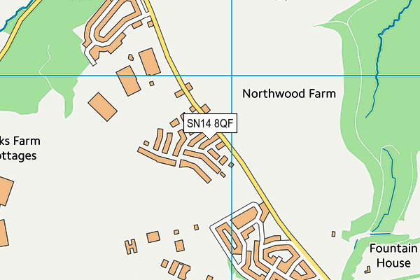 SN14 8QF map - OS VectorMap District (Ordnance Survey) SN14 8QF map - OS VectorMap District (Ordnance Survey)