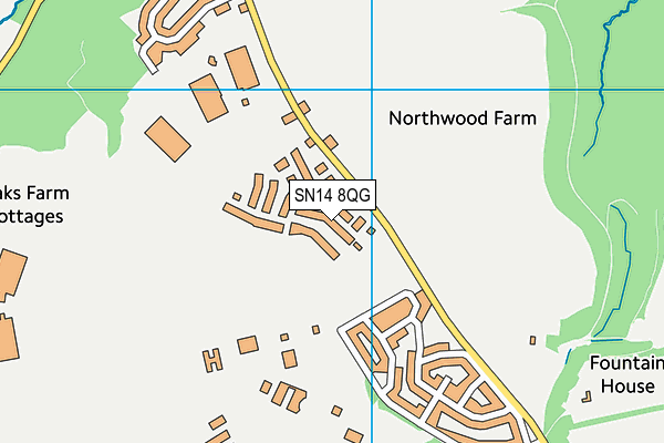 SN14 8QG map - OS VectorMap District (Ordnance Survey) SN14 8QG map - OS VectorMap District (Ordnance Survey)