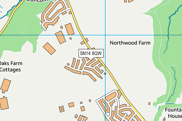 SN14 8QW map - OS VectorMap District (Ordnance Survey) SN14 8QW map - OS VectorMap District (Ordnance Survey)