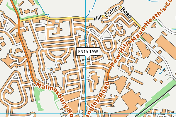 SN15 1AW map - OS VectorMap District (Ordnance Survey) SN15 1AW map - OS VectorMap District (Ordnance Survey)