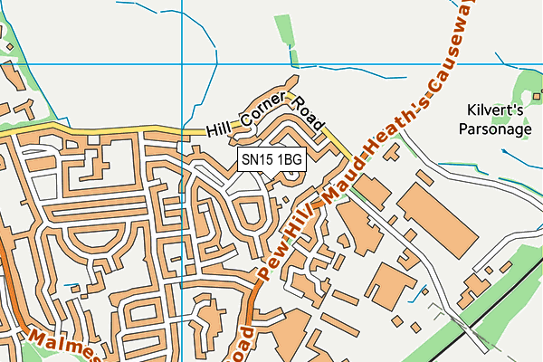 SN15 1BG map - OS VectorMap District (Ordnance Survey) SN15 1BG map - OS VectorMap District (Ordnance Survey)