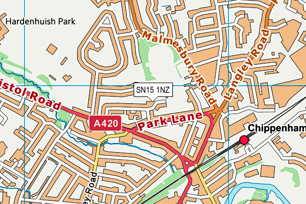 SN15 1NZ map - OS VectorMap District (Ordnance Survey) SN15 1NZ map - OS VectorMap District (Ordnance Survey)