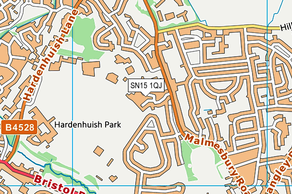 SN15 1QJ map - OS VectorMap District (Ordnance Survey) SN15 1QJ map - OS VectorMap District (Ordnance Survey)