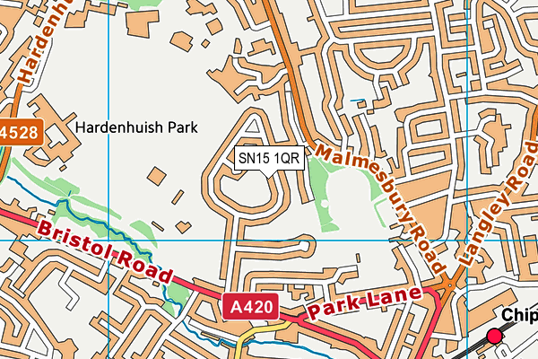 SN15 1QR map - OS VectorMap District (Ordnance Survey) SN15 1QR map - OS VectorMap District (Ordnance Survey)
