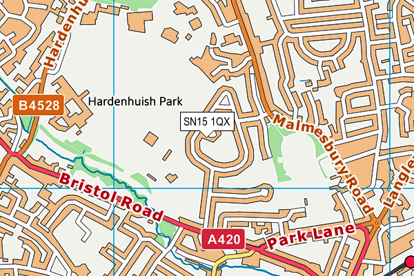 SN15 1QX map - OS VectorMap District (Ordnance Survey)
