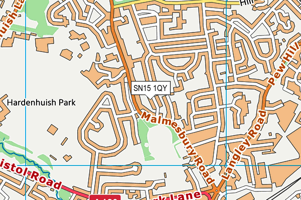 SN15 1QY map - OS VectorMap District (Ordnance Survey)