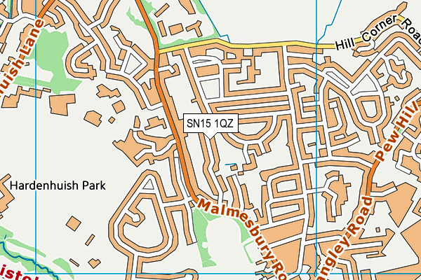 SN15 1QZ map - OS VectorMap District (Ordnance Survey) SN15 1QZ map - OS VectorMap District (Ordnance Survey)