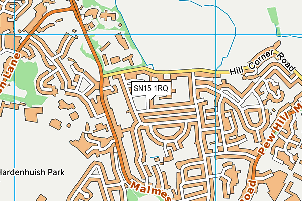 SN15 1RQ map - OS VectorMap District (Ordnance Survey)