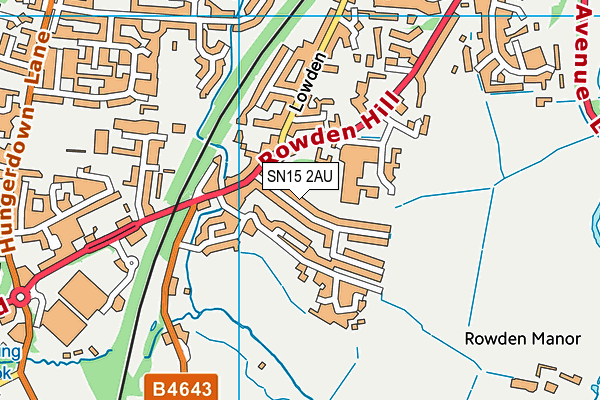 SN15 2AU map - OS VectorMap District (Ordnance Survey)