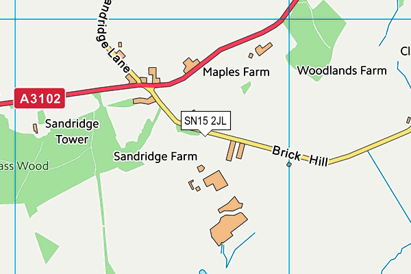 SN15 2JL map - OS VectorMap District (Ordnance Survey) SN15 2JL map - OS VectorMap District (Ordnance Survey)