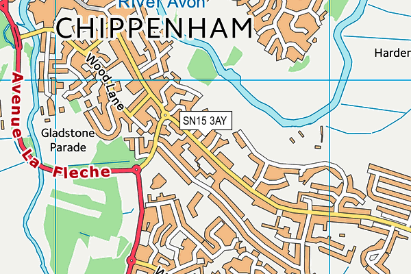 SN15 3AY map - OS VectorMap District (Ordnance Survey) SN15 3AY map - OS VectorMap District (Ordnance Survey)