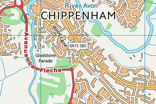 SN15 3BX map - OS VectorMap District (Ordnance Survey) SN15 3BX map - OS VectorMap District (Ordnance Survey)