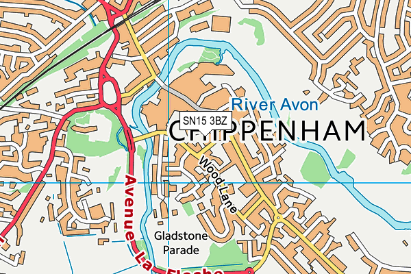 SN15 3BZ map - OS VectorMap District (Ordnance Survey) SN15 3BZ map - OS VectorMap District (Ordnance Survey)