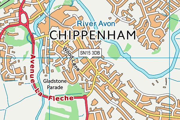 SN15 3DB map - OS VectorMap District (Ordnance Survey) SN15 3DB map - OS VectorMap District (Ordnance Survey)