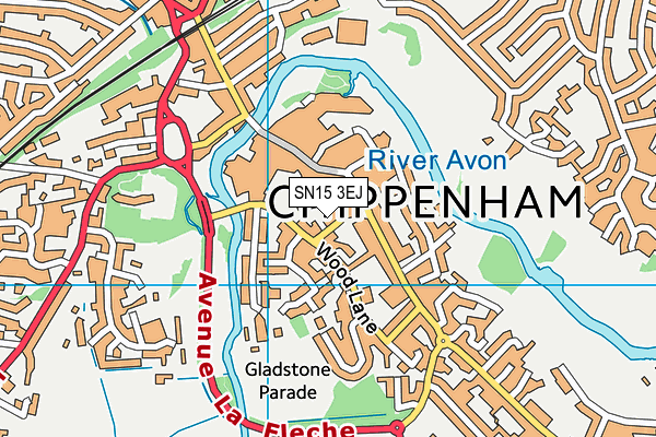 SN15 3EJ map - OS VectorMap District (Ordnance Survey) SN15 3EJ map - OS VectorMap District (Ordnance Survey)