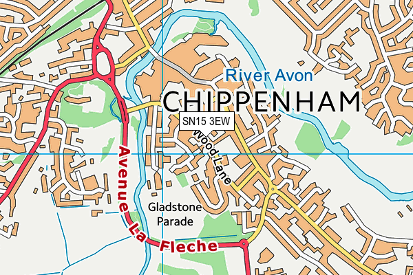 SN15 3EW map - OS VectorMap District (Ordnance Survey) SN15 3EW map - OS VectorMap District (Ordnance Survey)