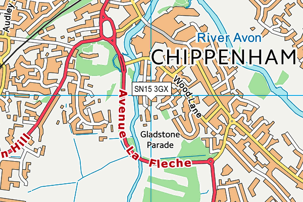 SN15 3GX map - OS VectorMap District (Ordnance Survey) SN15 3GX map - OS VectorMap District (Ordnance Survey)