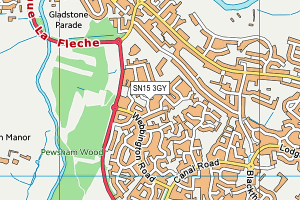 SN15 3GY map - OS VectorMap District (Ordnance Survey) SN15 3GY map - OS VectorMap District (Ordnance Survey)